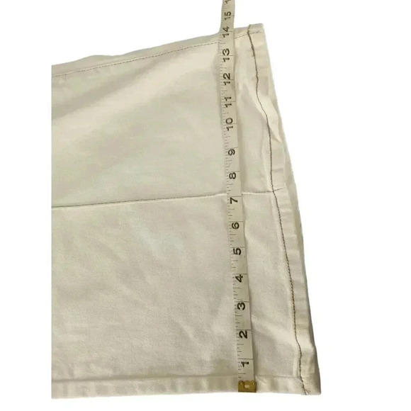 Suzanne Betro Womens Jeans Cream Contrast Stitch High Rise Wide Crop Denim 20 - Picture 9 of 14